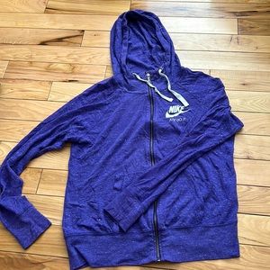 Purple Nike zip up hoodie